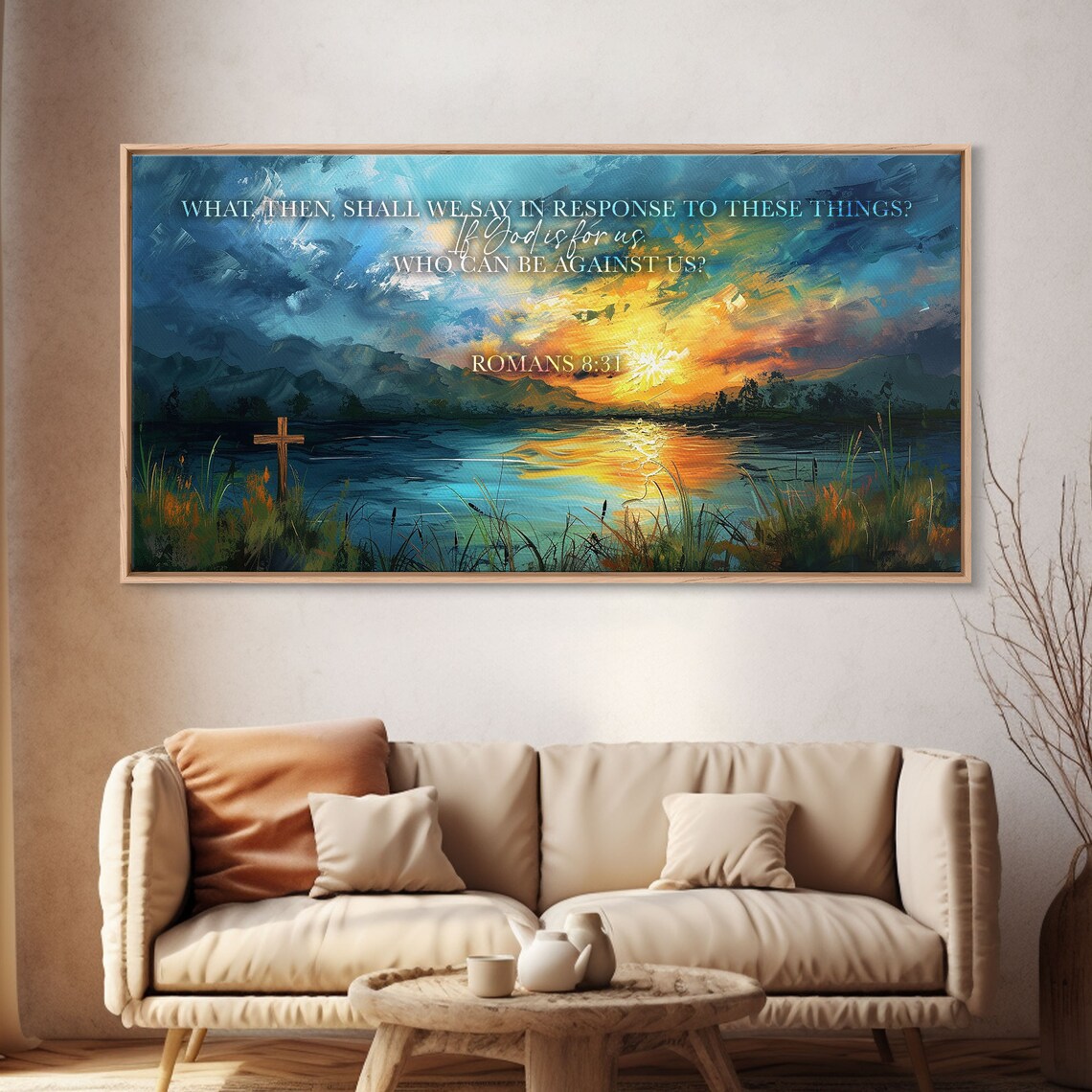 Romans 8:31 Bible Verse Art Print, Christian Scripture - Image 4