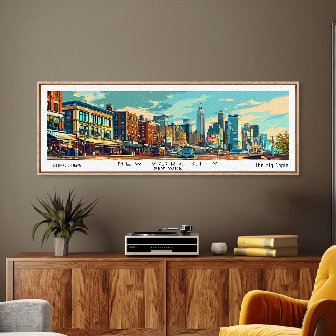 New York City Panoramic Skyline Empire State Street View Travel Poster - Image 6