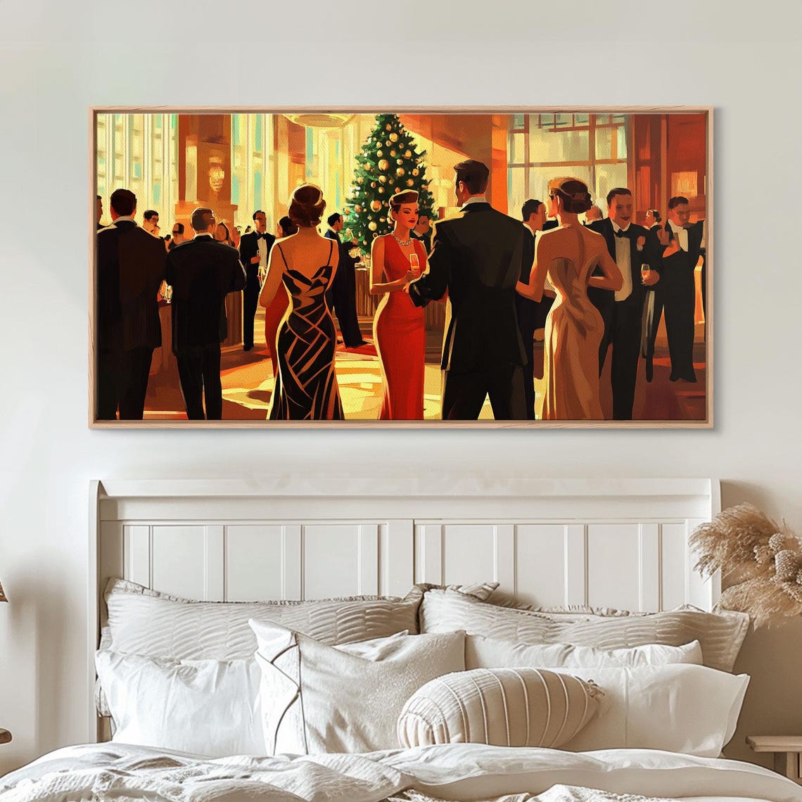 Art Deco Christmas Gala Ballroom Elegant Party Vintage Wall Art - Image 3