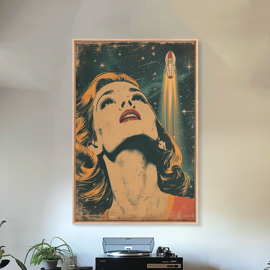 1960s Retro Propaganda Poster, Atomic Age Art Print - Image 5