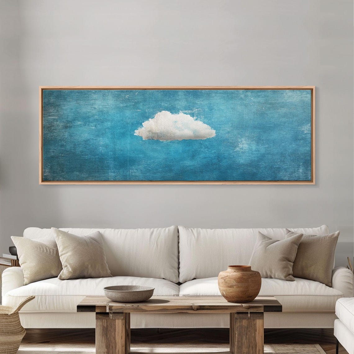 The Cloud Modern Wall Art Boho Art Minimalist Art Home Decor Gift Idea Wall Art Overszied Art Panoramic Art - Image 6