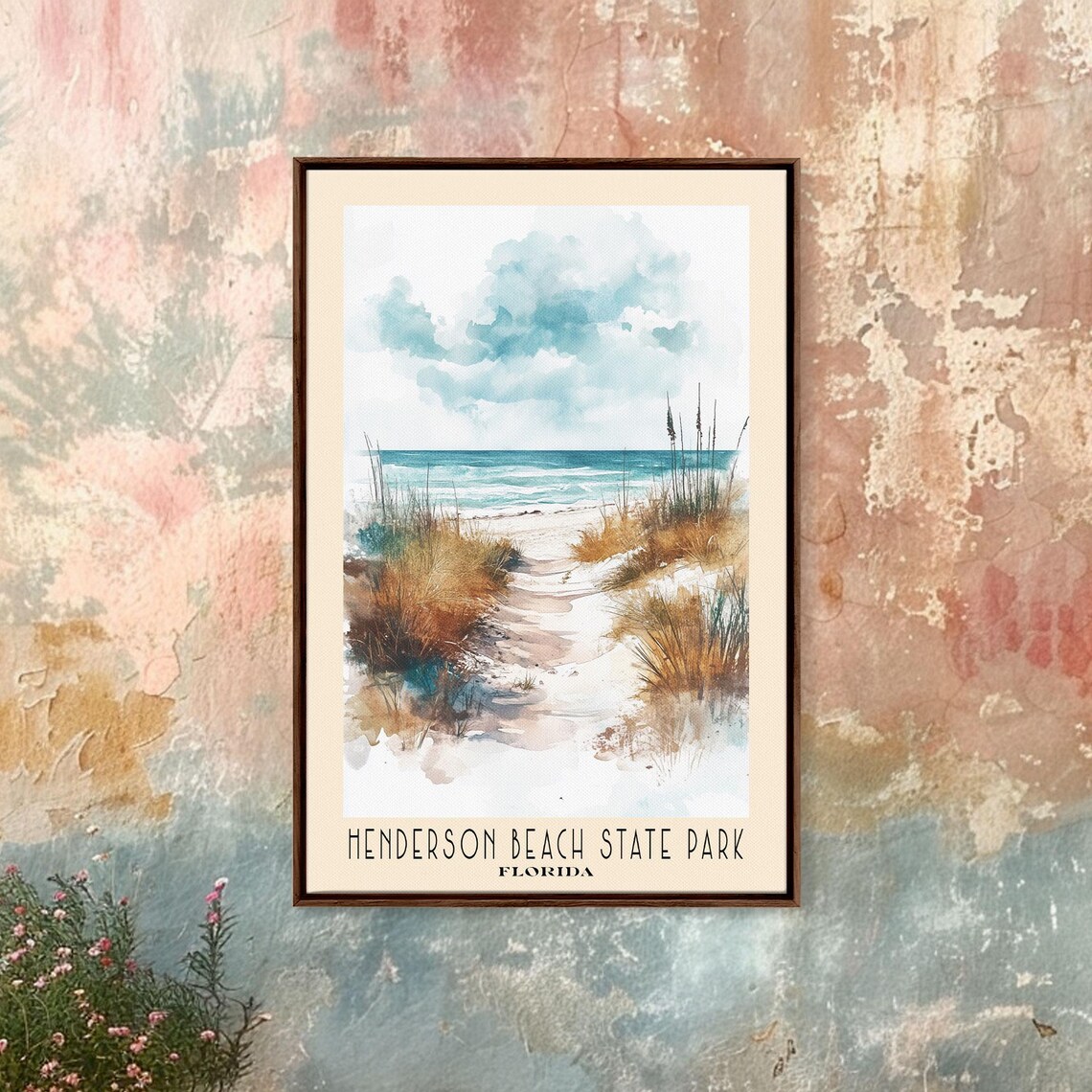 Henderson Beach State Park, Florida Watercolor Poster - Image 4