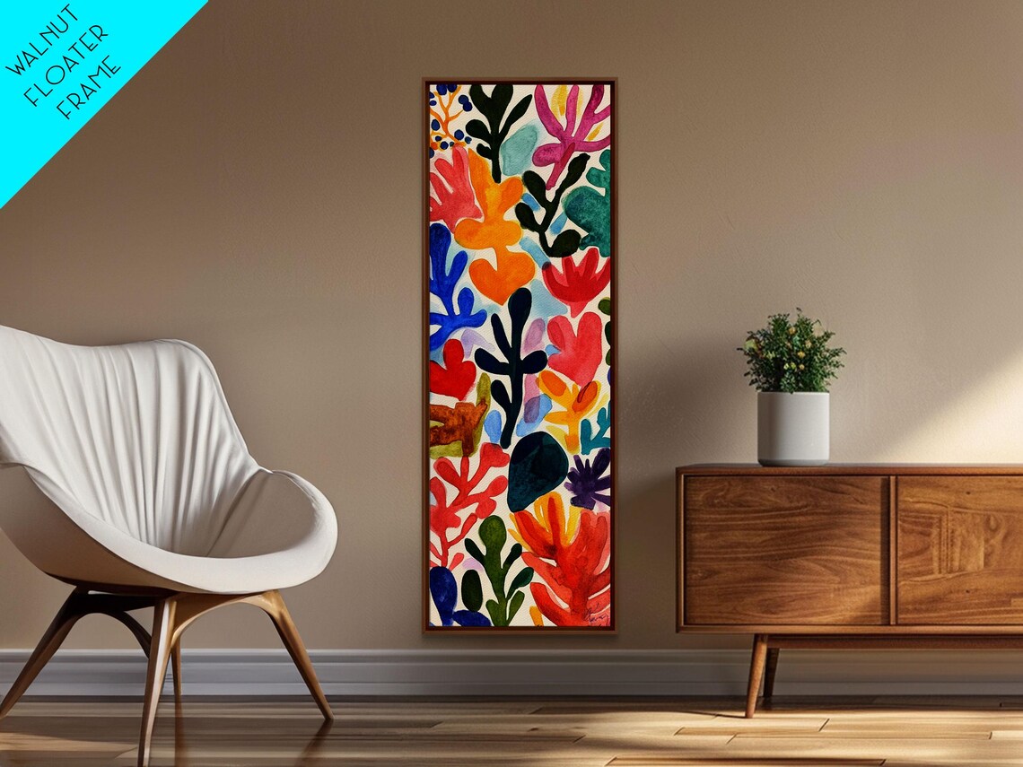 Matisse Inspired Botanical Abstract Coral Seaweed Art Poster - Image 4