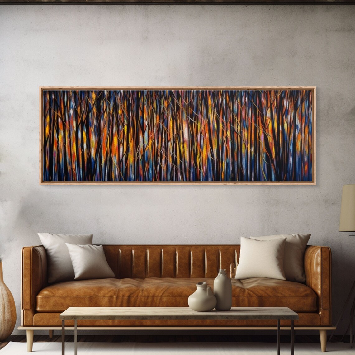 Abstract Forest Colorful Art Print, Tree Wall Decor
