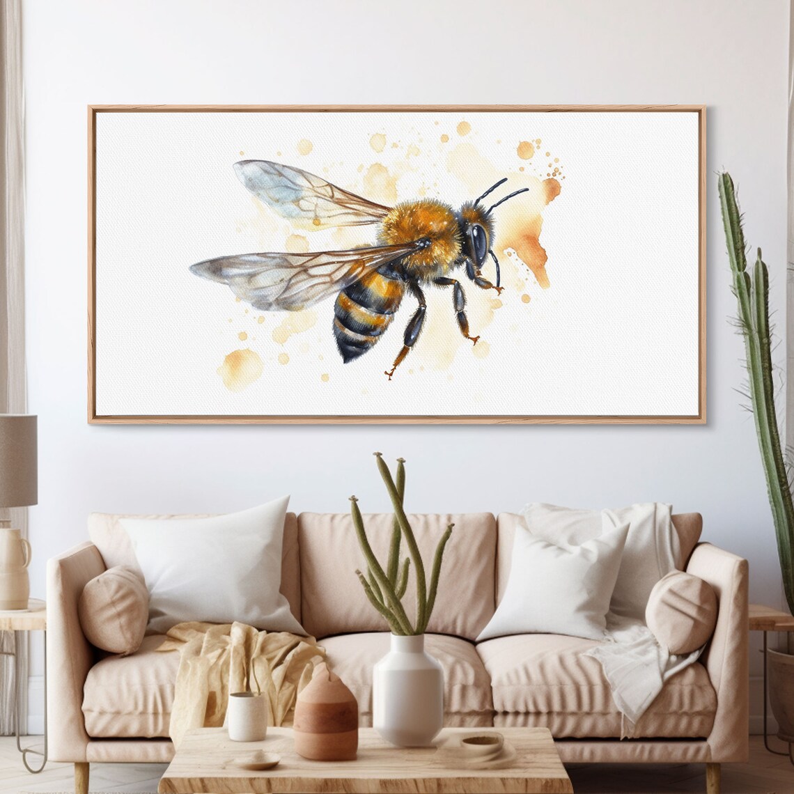 Honey Bee Minimalist Art Print, Panoramic Decor - Image 4