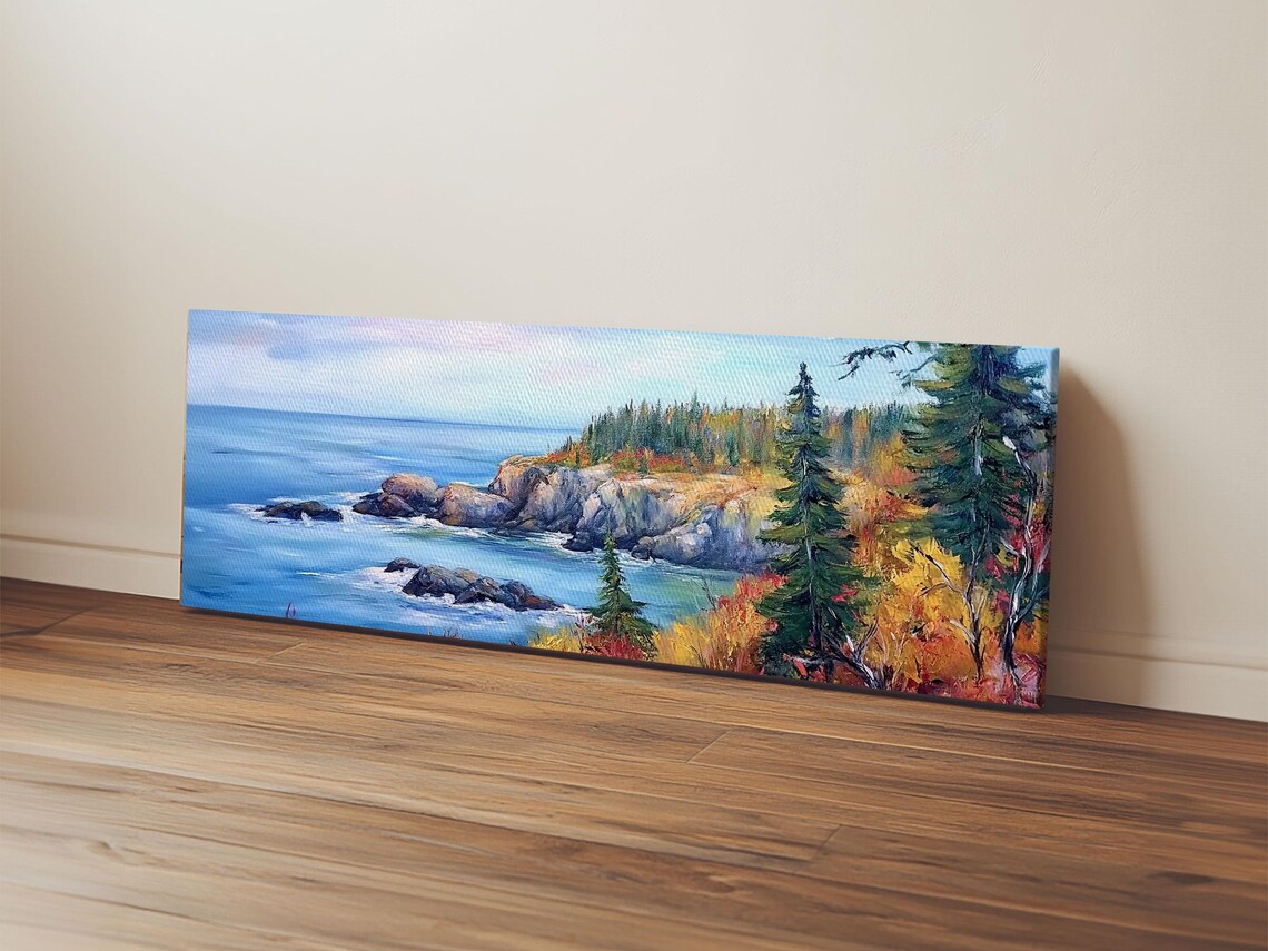 Acadia National Park Watercolor Landscape Art Print - Image 6
