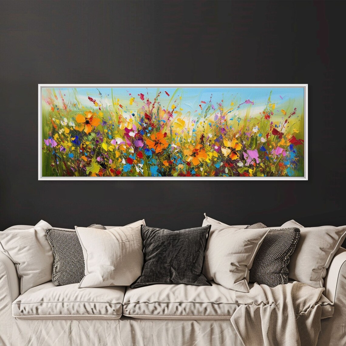 Panoramic Wild Flower Mural, Minimalist Art Print - Image 5