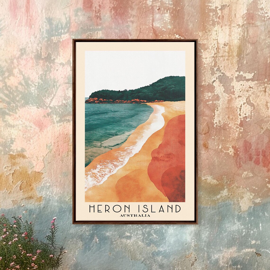 Heron Island Australia Watercolor Beach Art Print - Image 4
