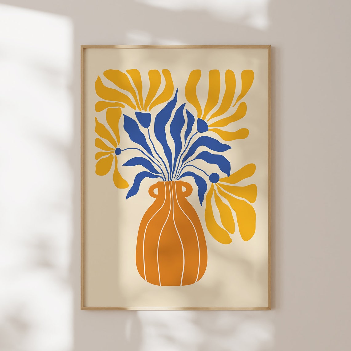 Flower Print Botanical Wall Decor Bohemian Floral Art Room Boho