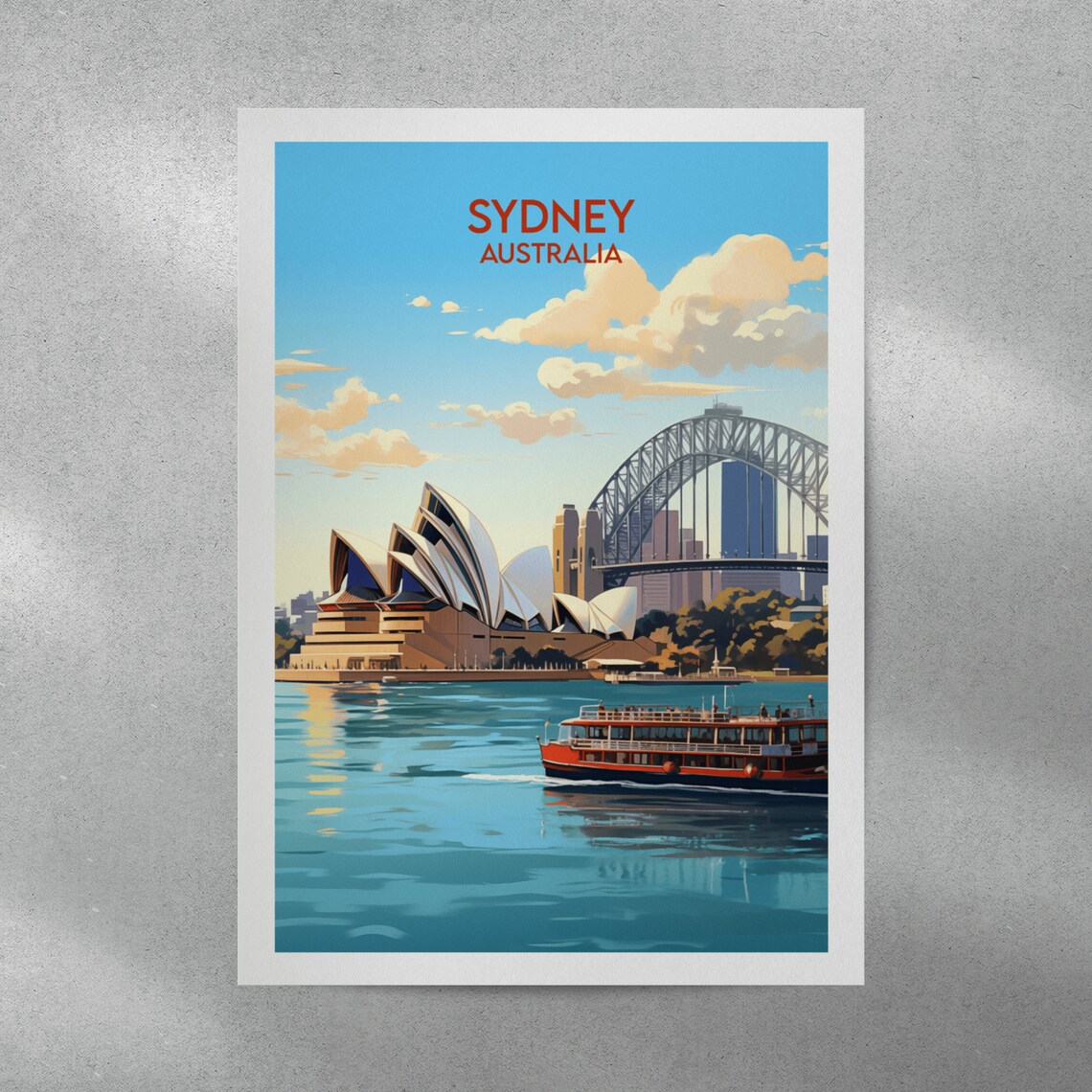 Sydney Travel Poster, Australia Custom Personalised - Image 4