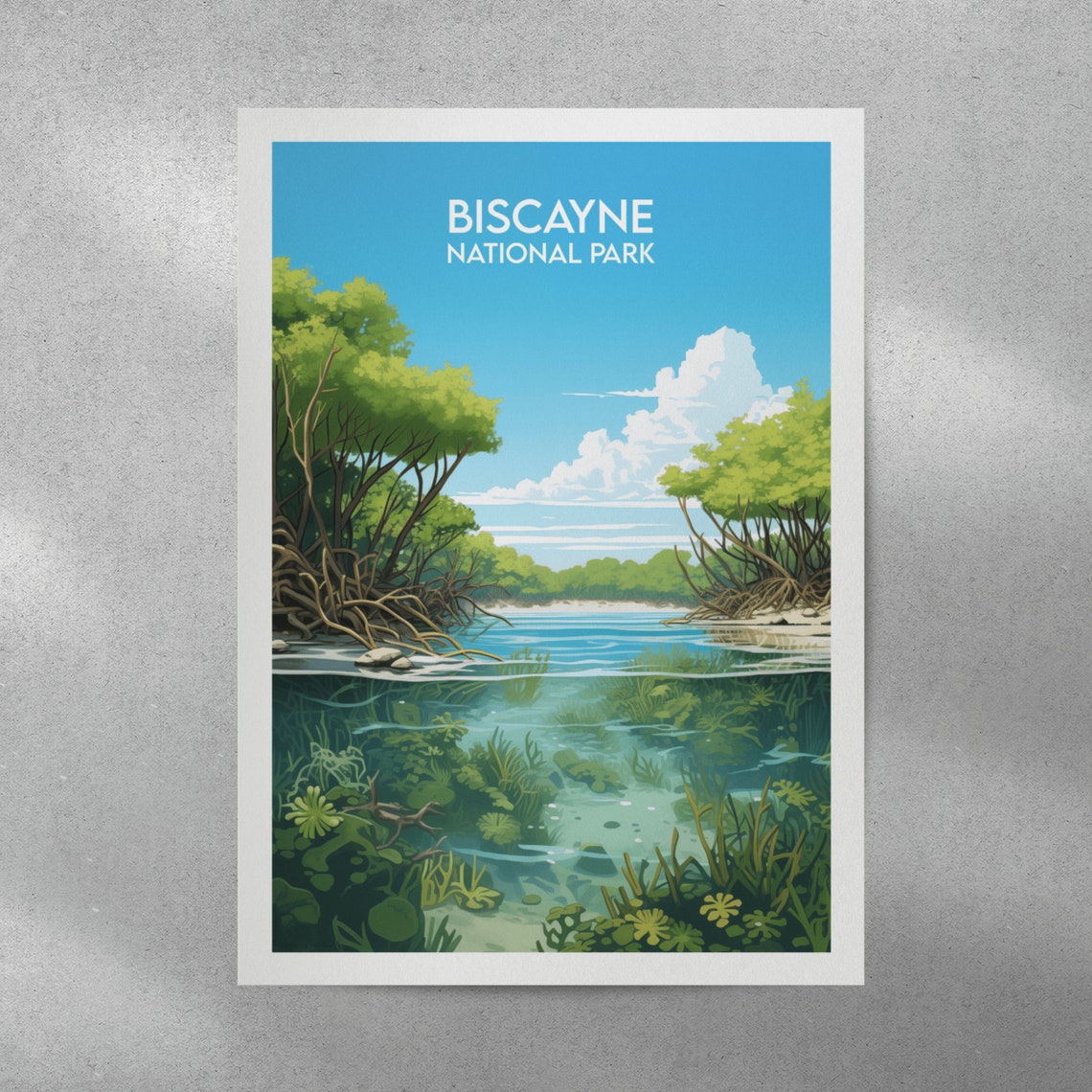 Biscayne National Park Florida Mangrove Shoreline Travel Poster - Image 2
