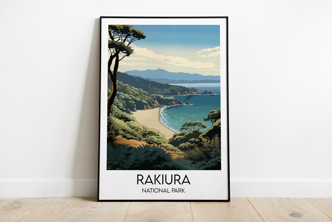 Rakiura National Park Coastal Beach Bush Scenic Travel Wall Art