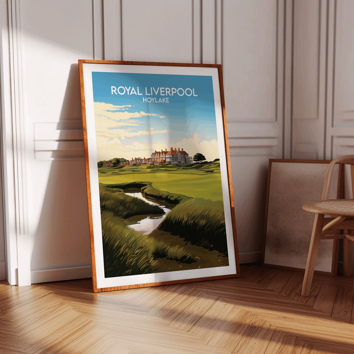 Royal Liverpool Hoylake England Vintage Links Golf Travel Poster - Image 3