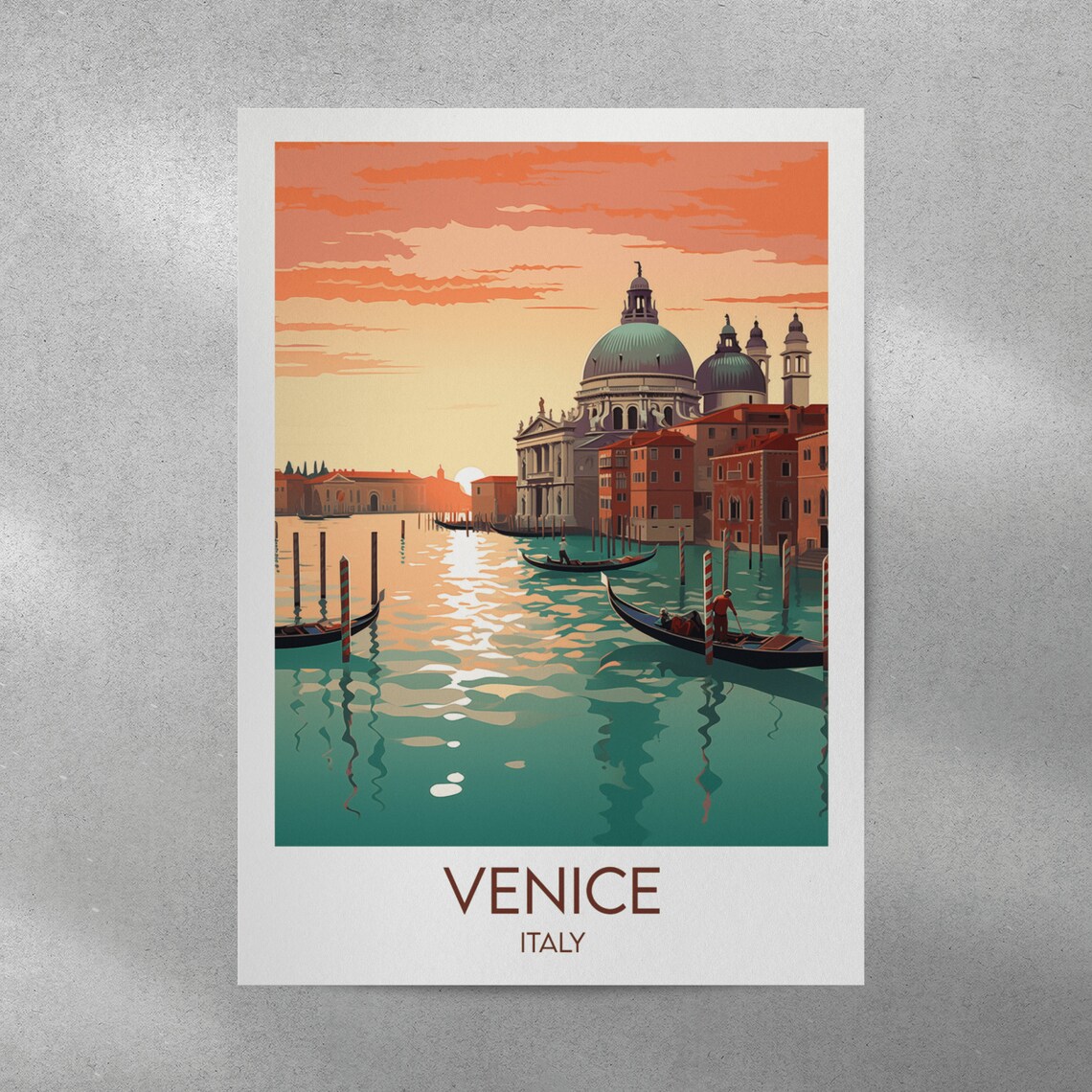 Venice Travel Poster, Italy Custom Personalised Gift - Image 5