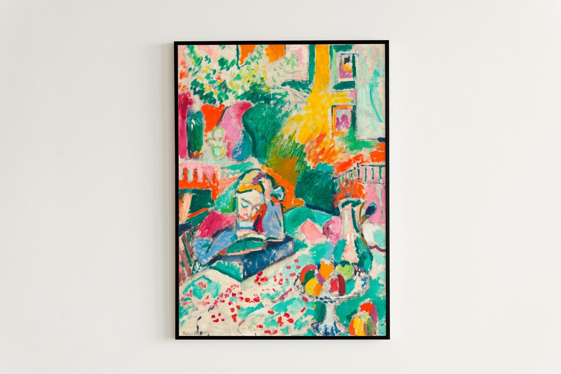 Henri Matisse Interior With Girl Reading Fauvist Masterpiece Poster - Image 3