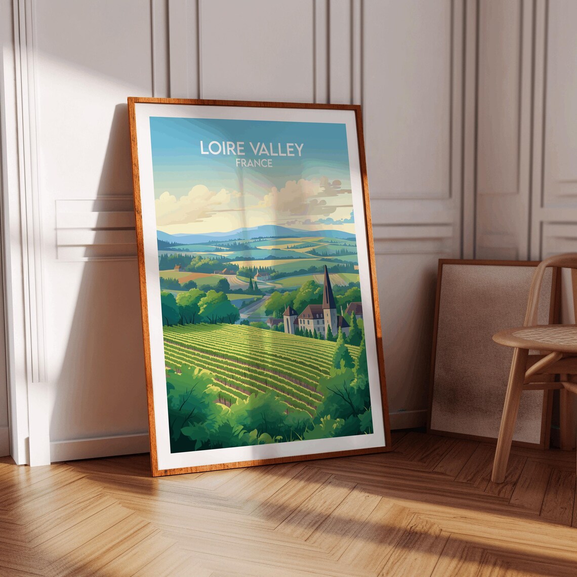 Loire Valley France Travel Poster, Custom Personalized - Image 3