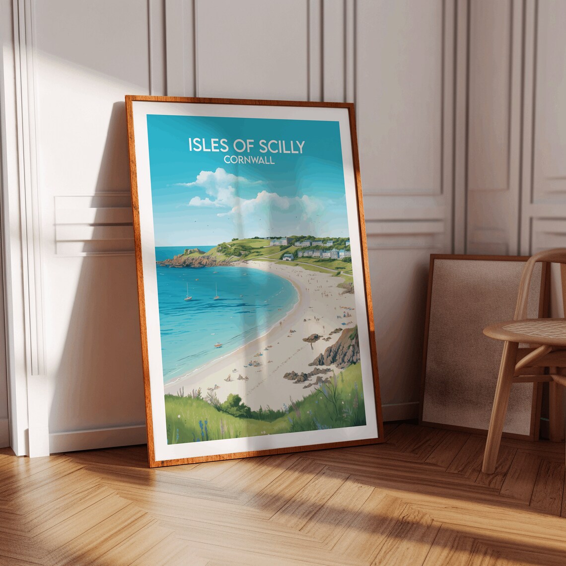 Isles Of Scilly Travel Poster, Cornwall Custom Gift - Image 2
