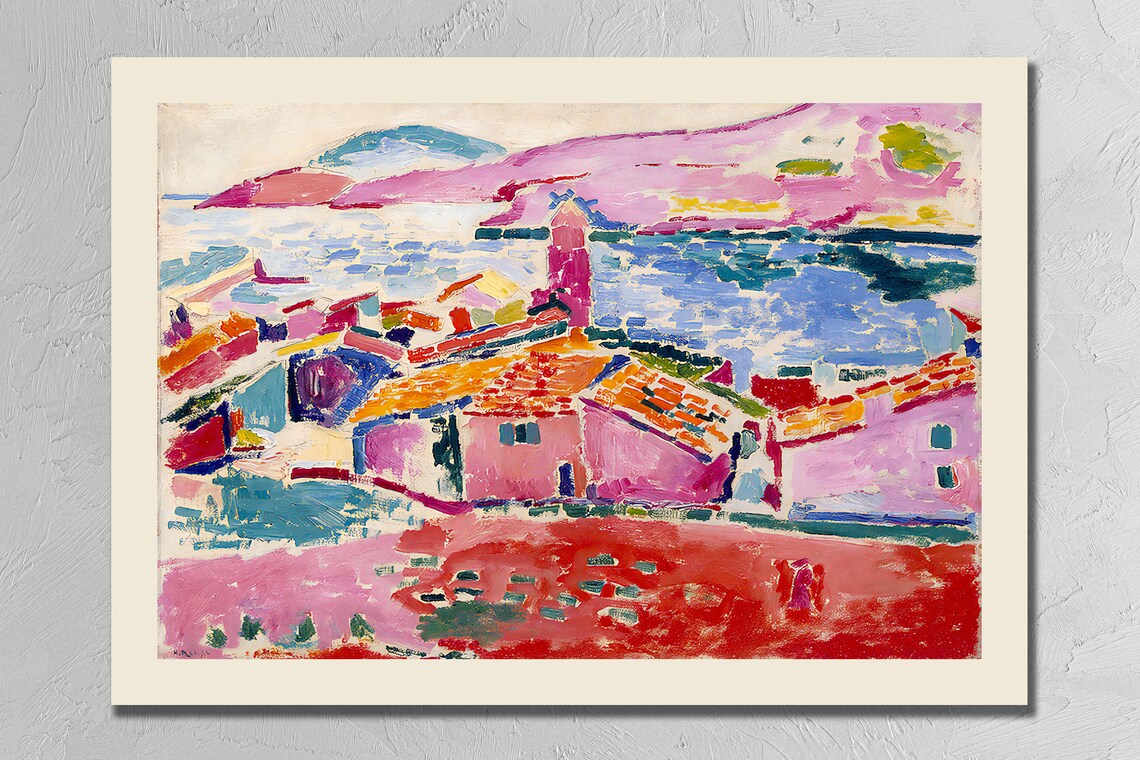 Henri Matisse View of Collioure Fauvist Village Scene Art Poster - Image 4