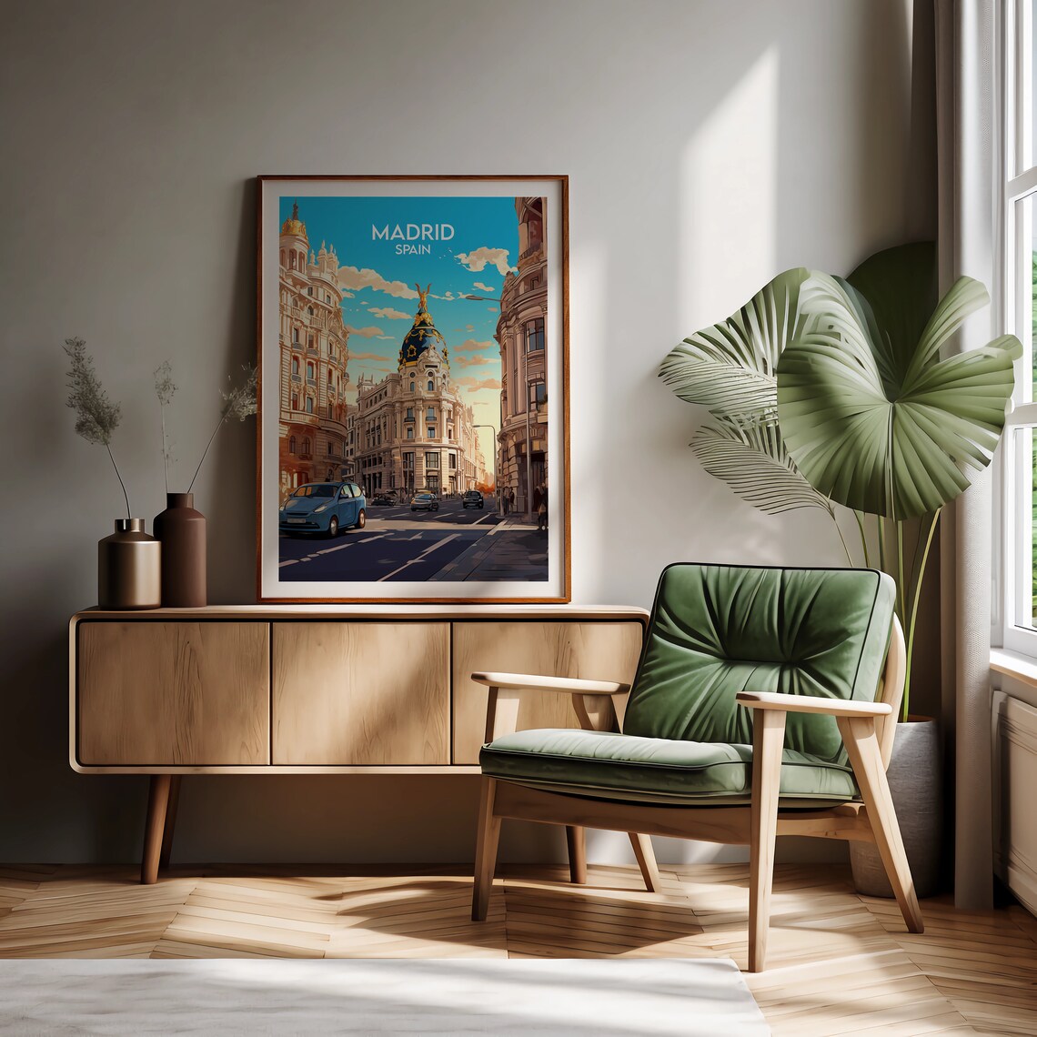 Madrid Travel Poster, Custom Personalised Gift - Image 3