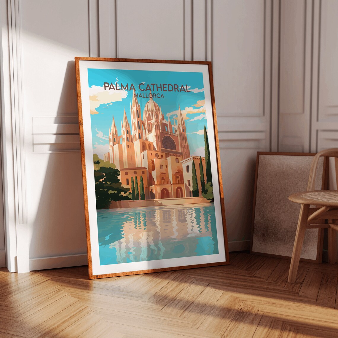 Palma Cathedral Travel Poster, Custom Personalised - Image 4