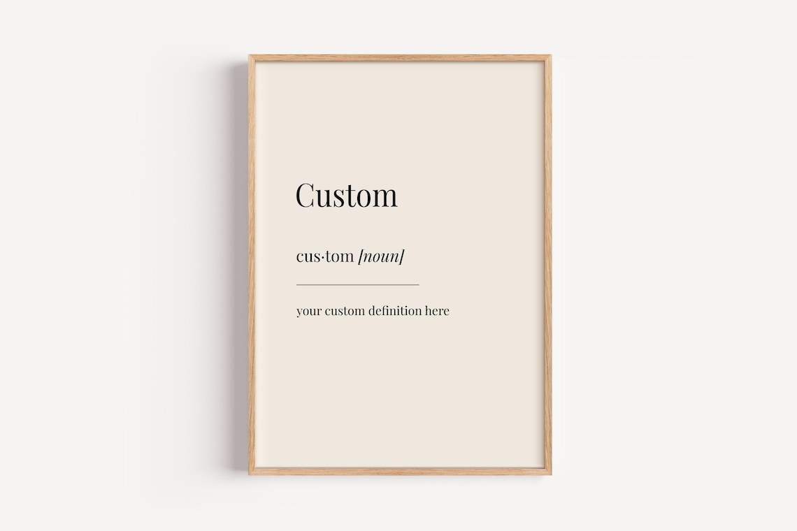 Custom Personalised Definition Poster, Funny Gift
