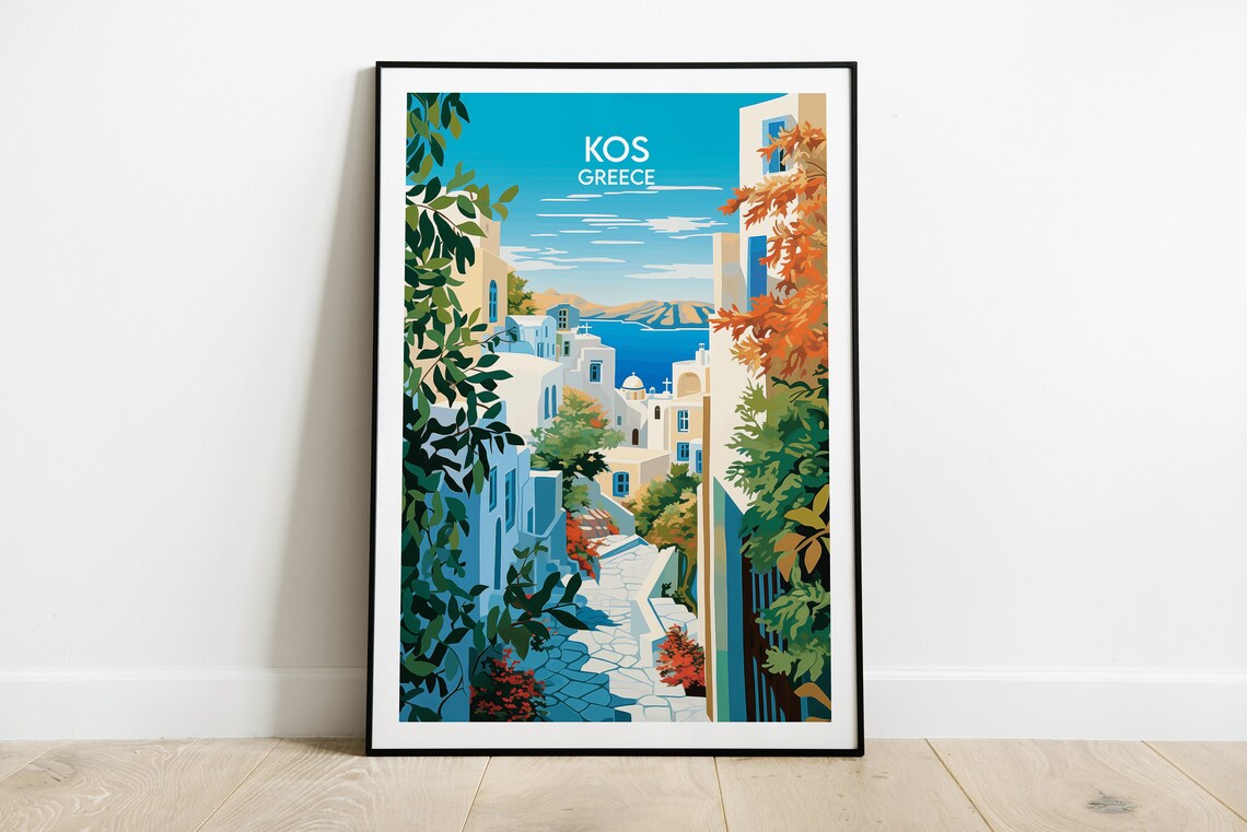 Kos Travel Poster, Greece Custom Personalized