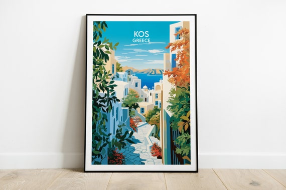 Kos Travel Poster, Greece Custom Personalized