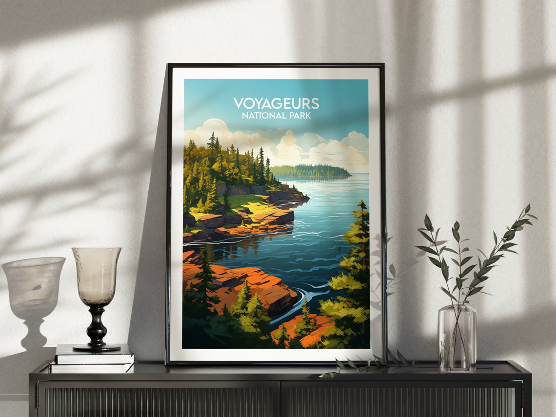 Voyageurs National Park Minnesota Rocky Shoreline Lake Poster - Image 5