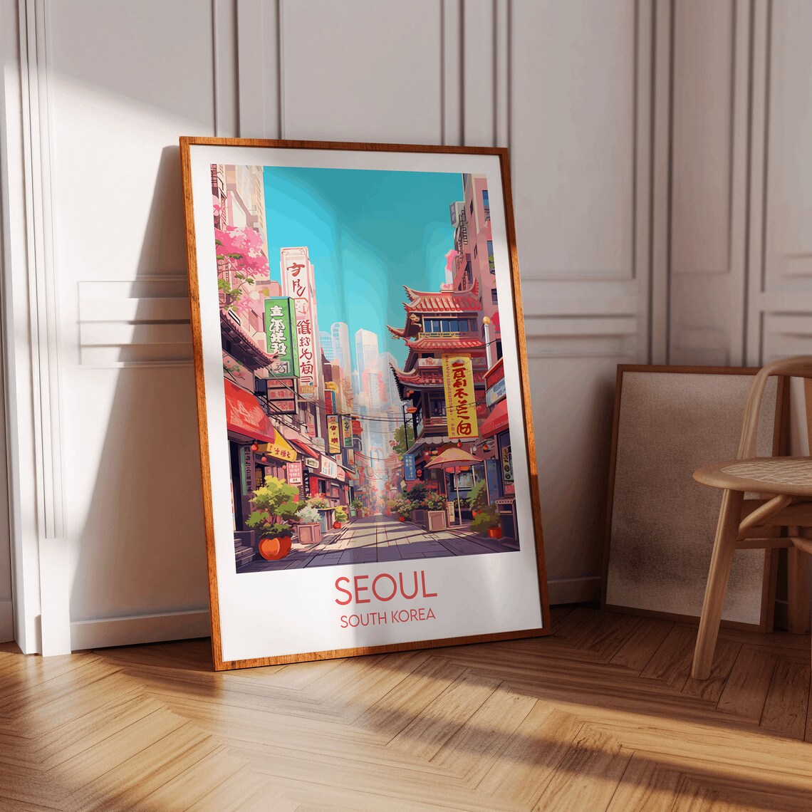 Seoul Travel Poster, South Korea Custom Personalised - Image 3