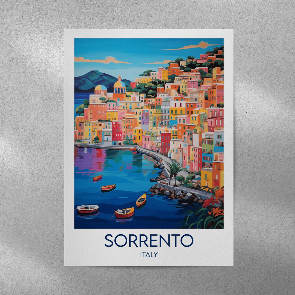 Sorrento Travel Poster, Italy Custom Personalised Gift - Image 5