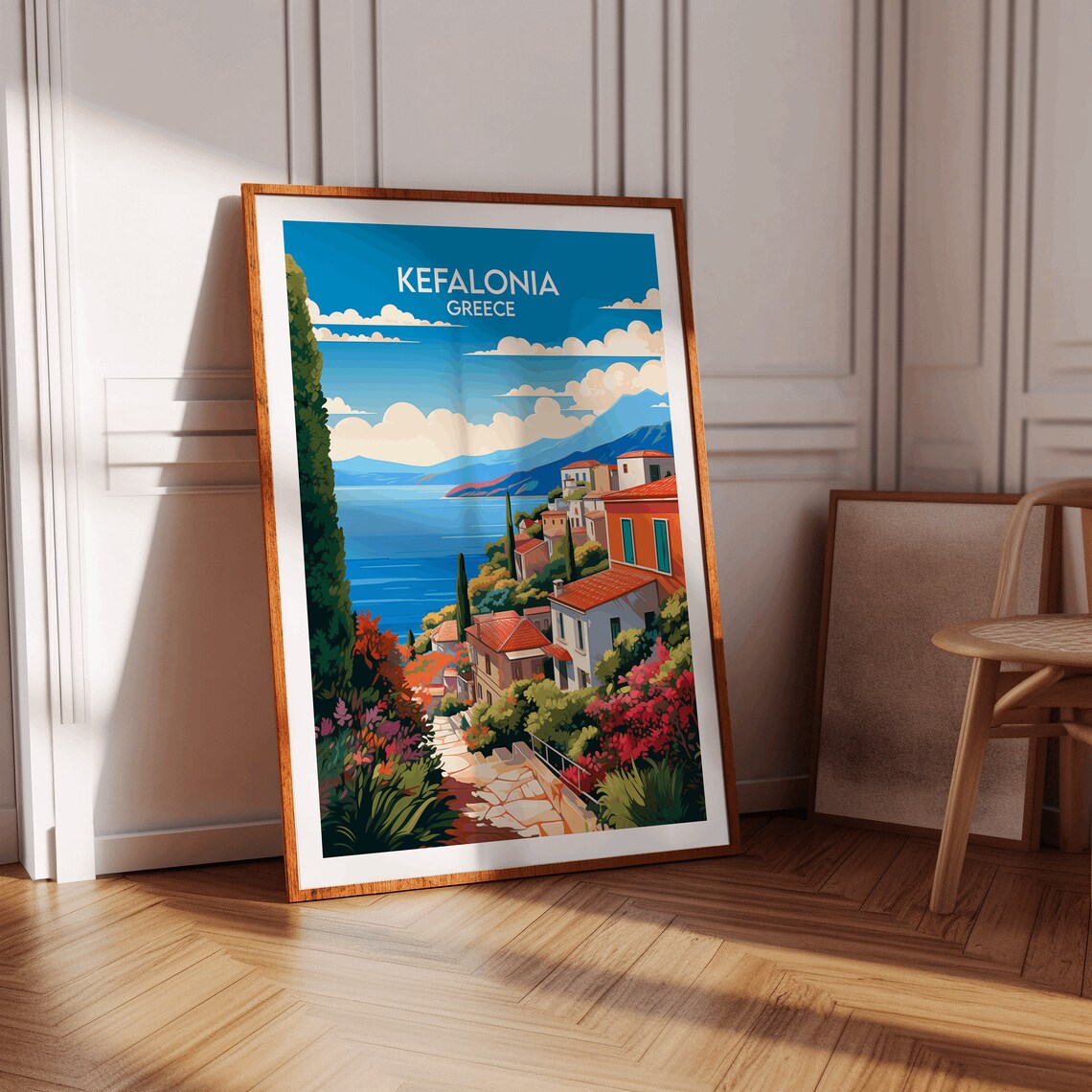 Kefalonia Travel Poster, Custom Personalized Greece - Image 2