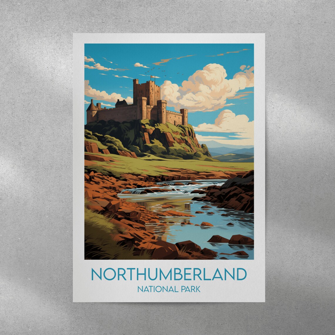 Northumberland National Park Travel Poster, England UK - Image 3