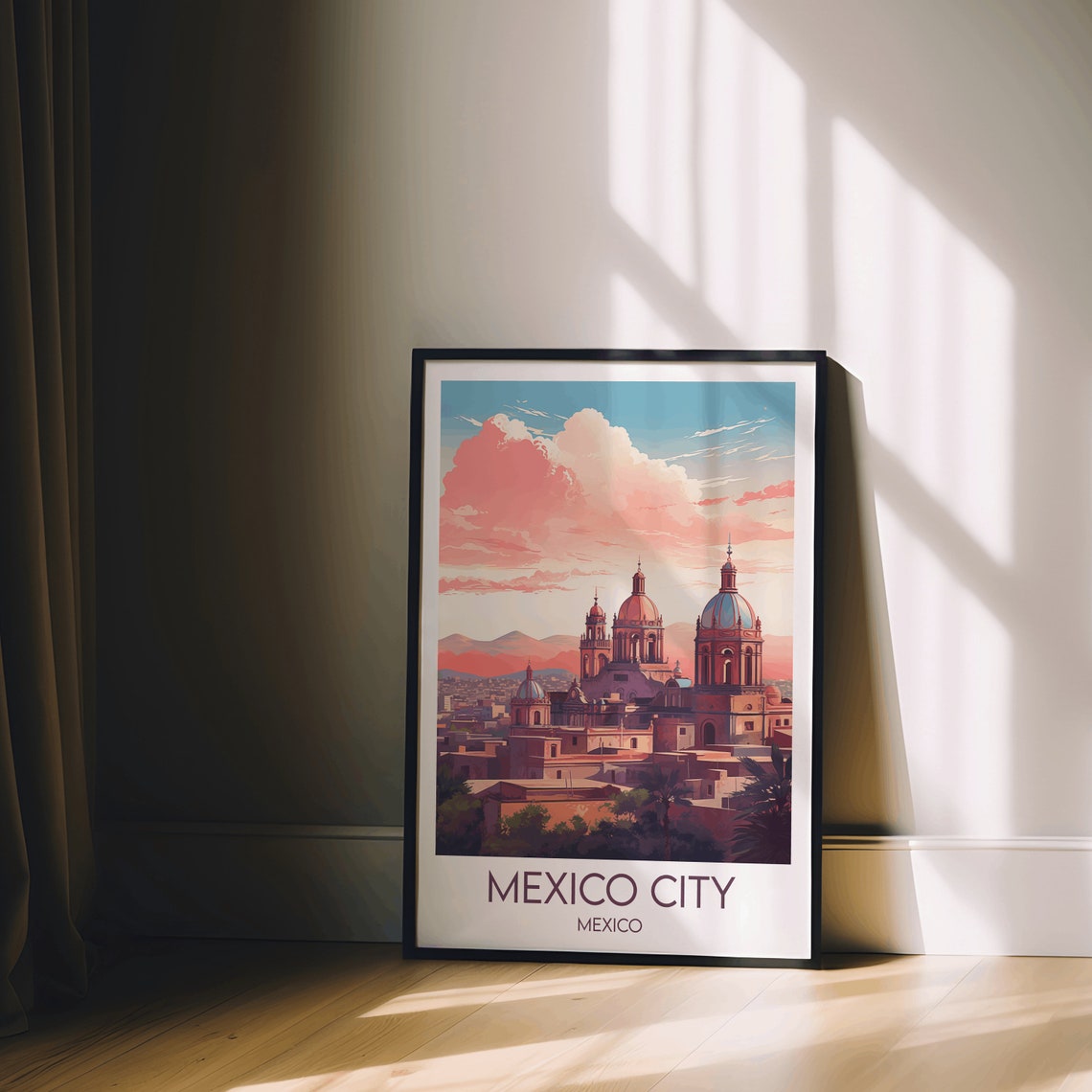 Mexico City Travel Print Mexico Poster Custom Personalised Wedding Birthday Gift - Image 2