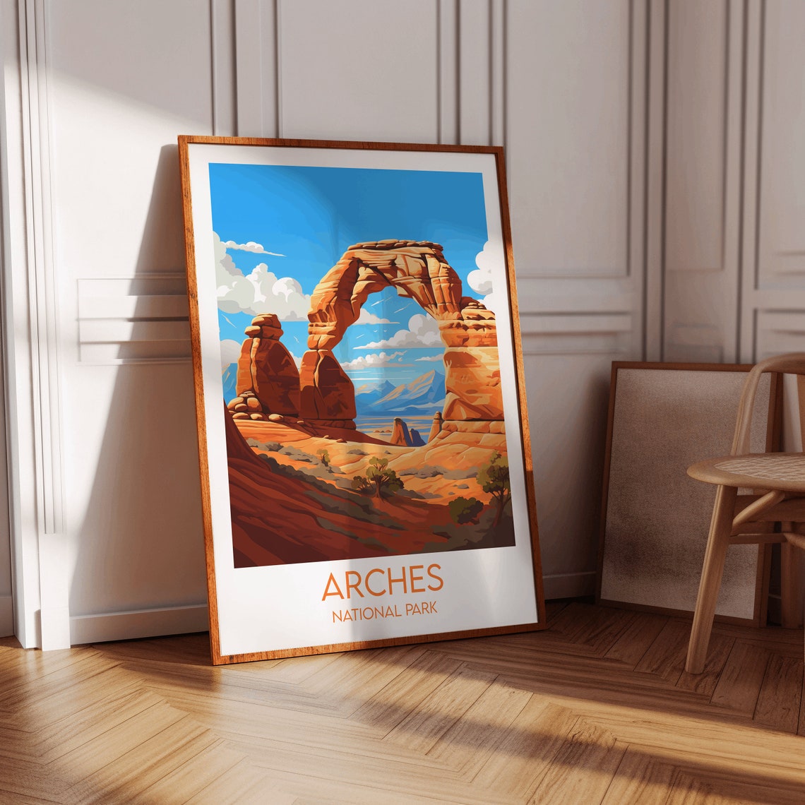 Arches National Park Utah Red Rock Arch Desert Retro Travel Poster - Image 2