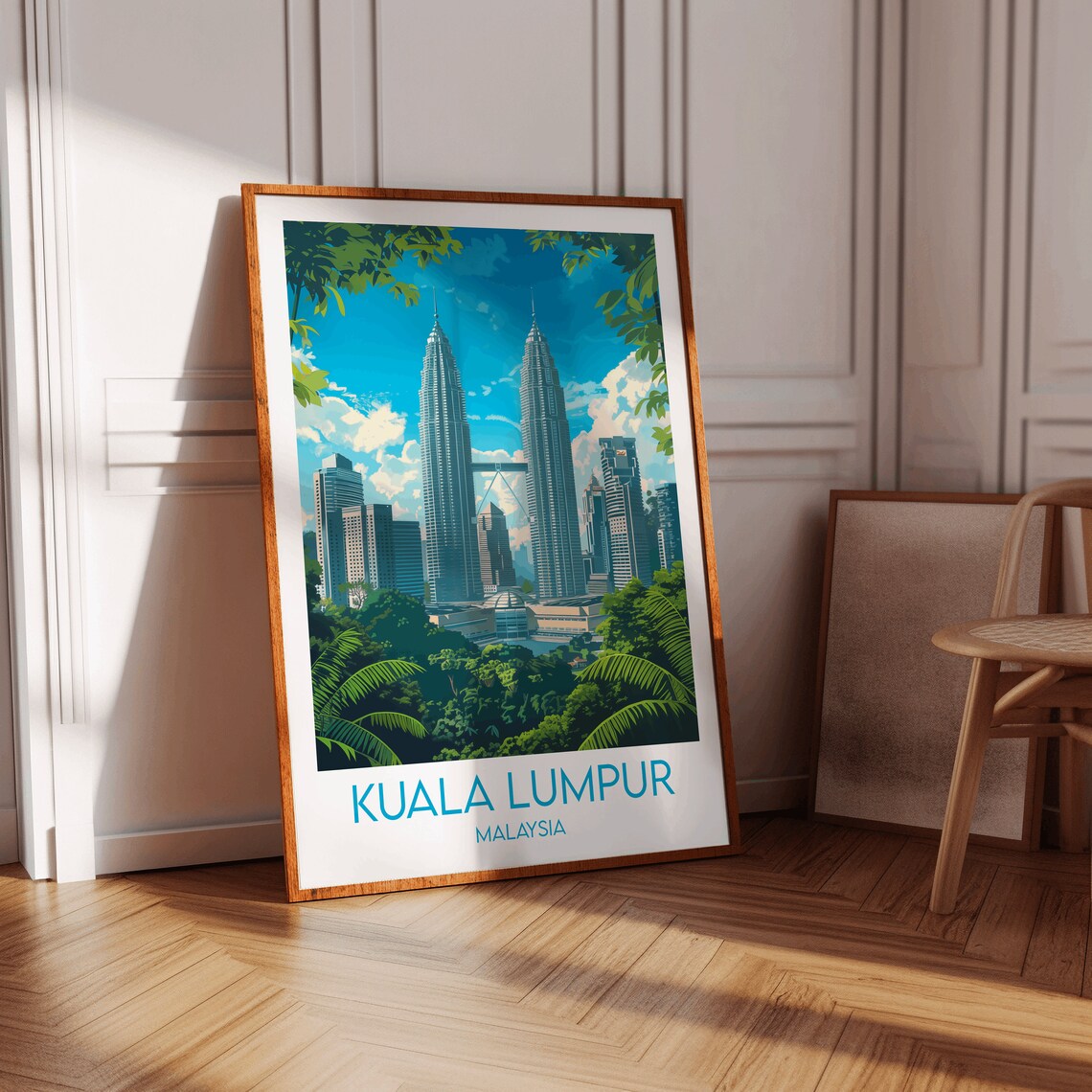 Kuala Lumpur Travel Poster, Malaysia Custom Gift - Image 3