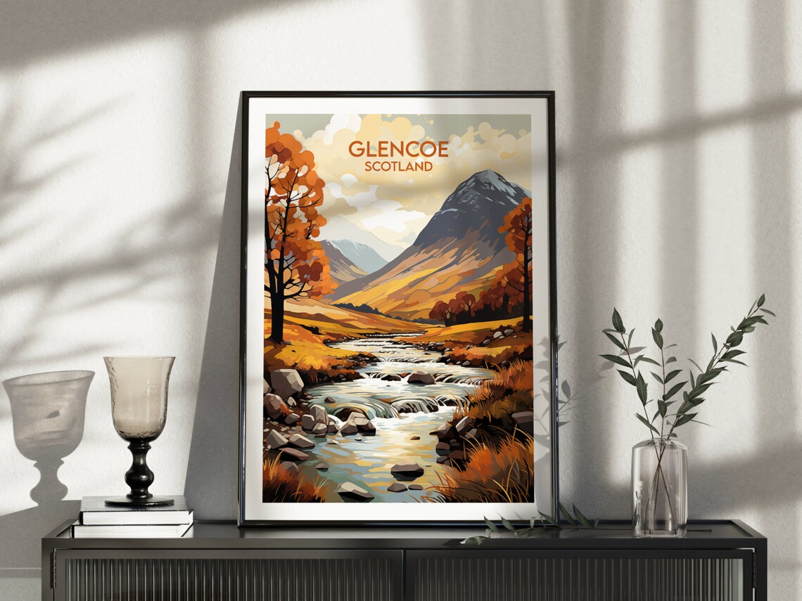 Glencoe Travel Poster, Custom Personalised Print - Image 5