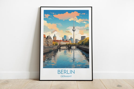 Berlin Travel Print, Germany Custom Personalised Poster
