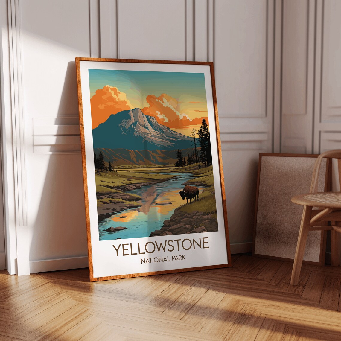 Yellowstone National Park Travel Poster, Custom Personalised - Image 3