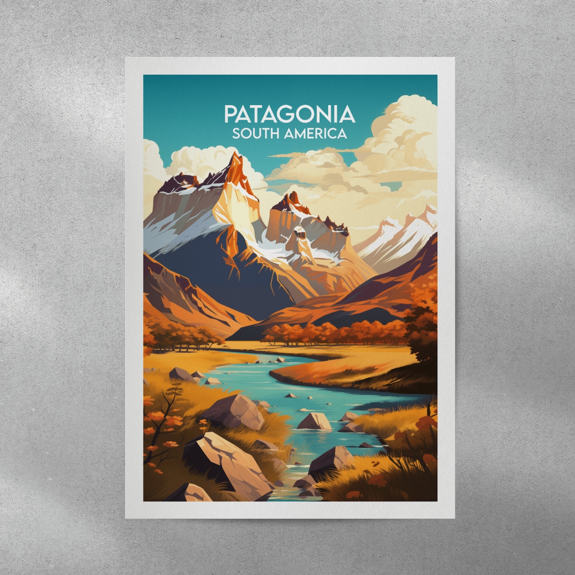 Patagonia Travel Poster, South America Place Name - Image 5