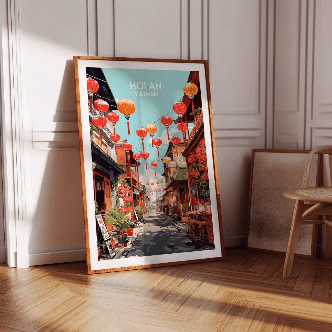 Hoi An Travel Poster, Vietnam Custom Personalised Gift - Image 2