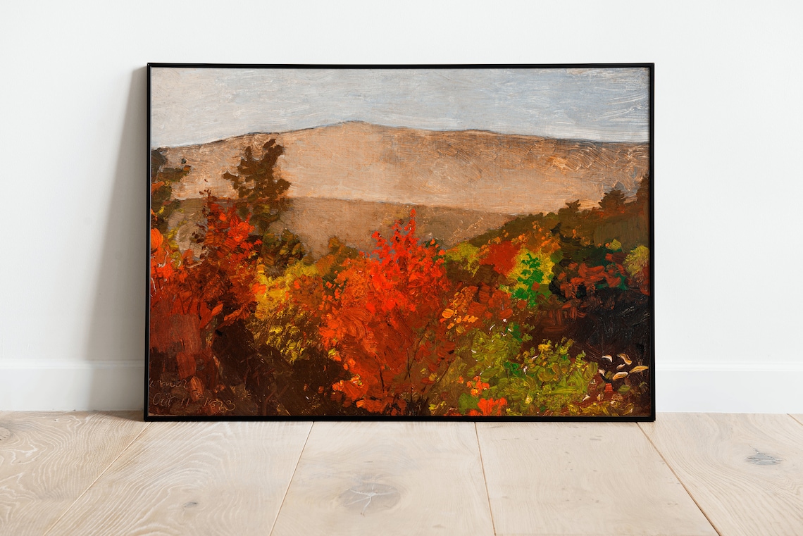 Winslow Homer Autumn Treetops 1873 Landscape Painting Art Poster
