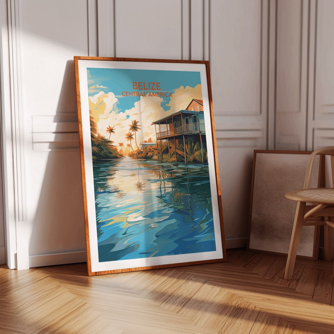 Belize Travel Print Central America Poster Custom Personalised Wedding Birthday Gift - Image 2