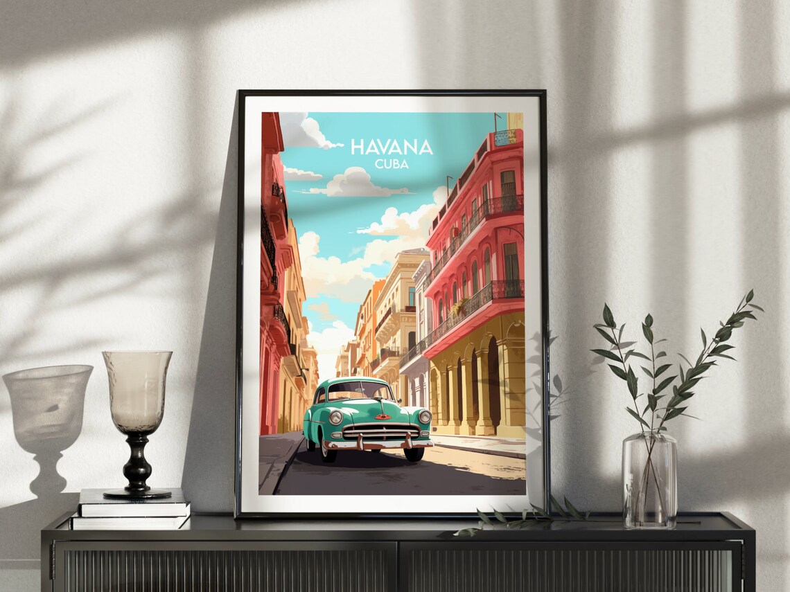 Havana Travel Poster, Cuba Custom Personalised Gift - Image 5