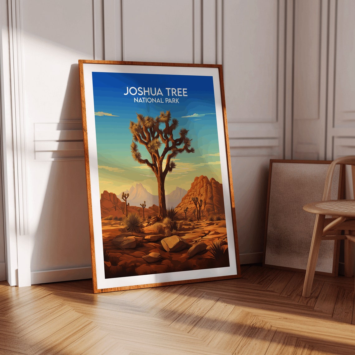Joshua Tree National Park Sunset Desert Landscape Retro Travel Poster - Image 2