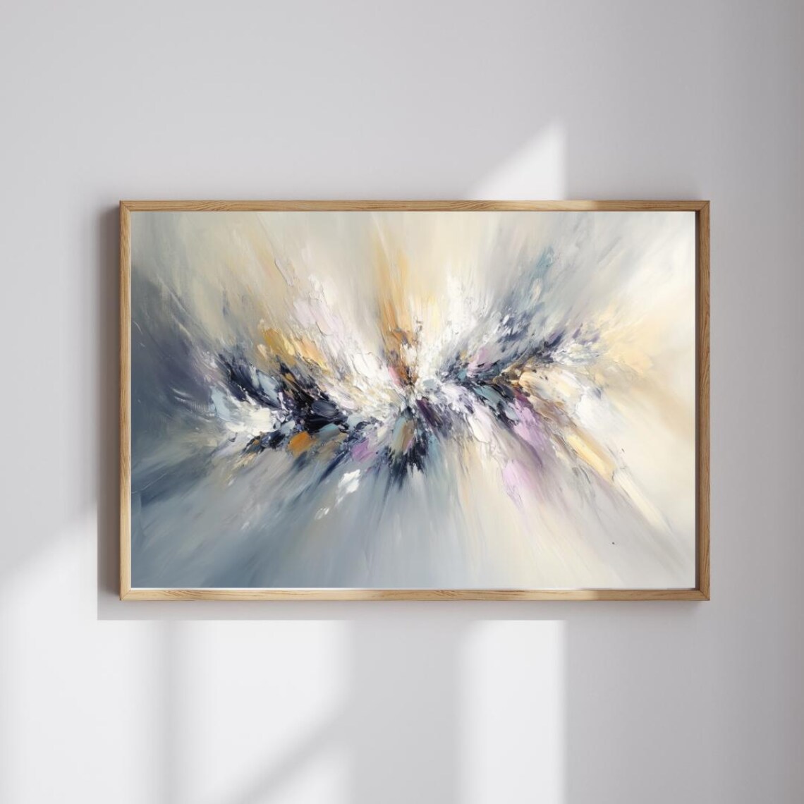 Whispers Of Light Neutral Abstract Floral Art Print