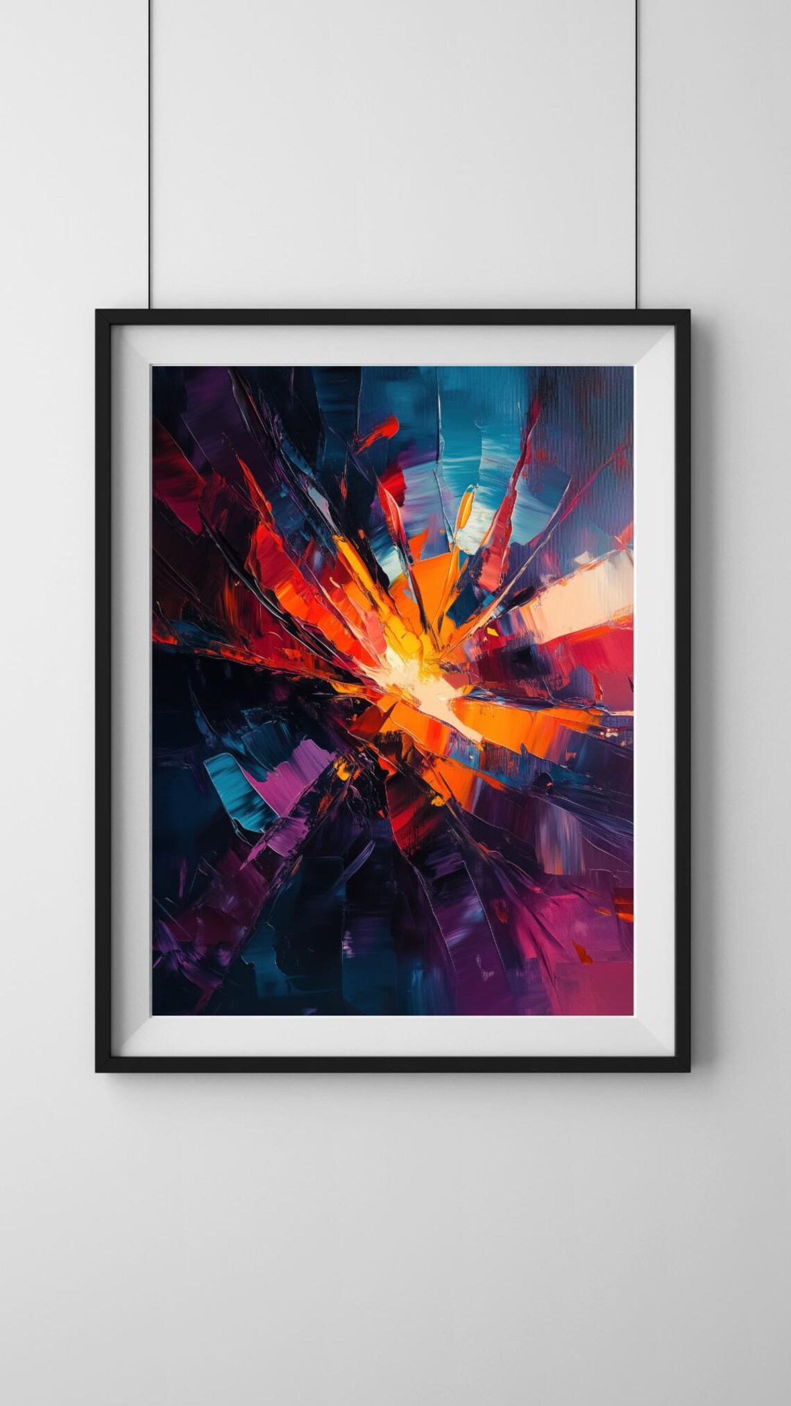 Color Burst Abstract Art, Dynamic Explosion Painting - Image 3
