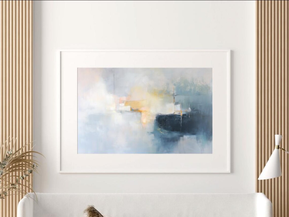 Soft Pastel Abstract Minimalist Modern Art Print