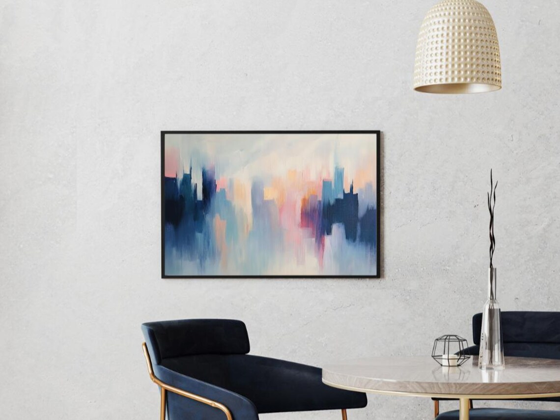 Soft Pastel Abstract Minimalist Modern Art Print - Image 2