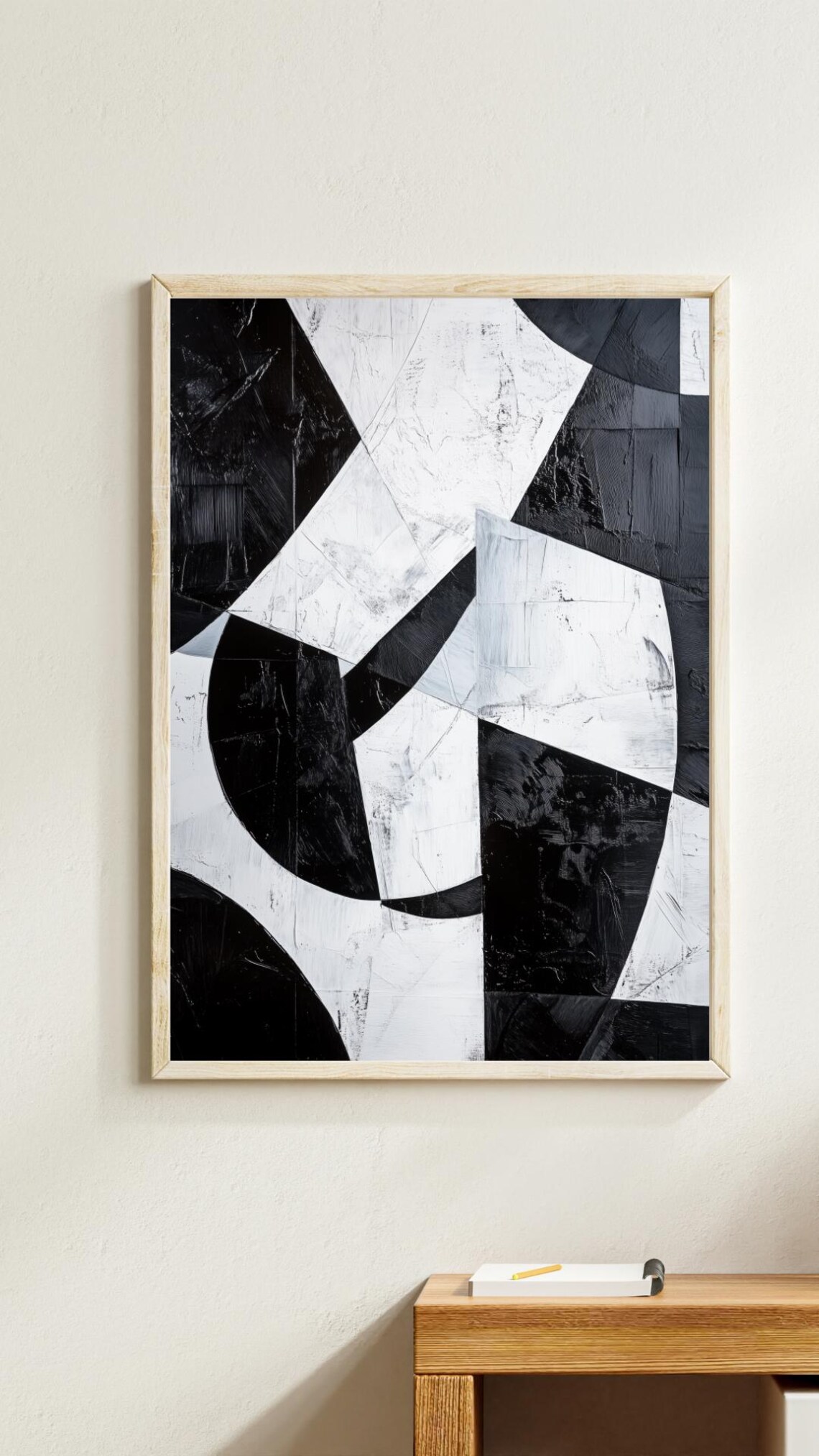 Monochrome Motion, Black And White Abstract Art Print - Image 2