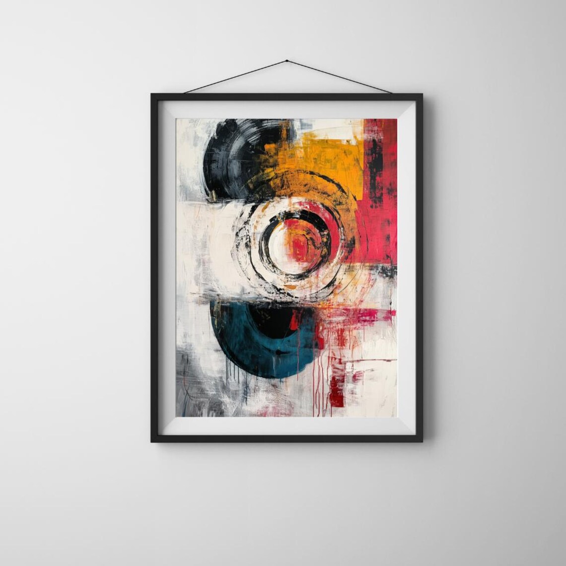 Bold Abstract Circles, Modern Urban Expressionist